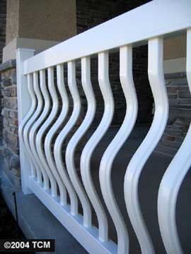 Railing with Belly Baluster on Front Porch