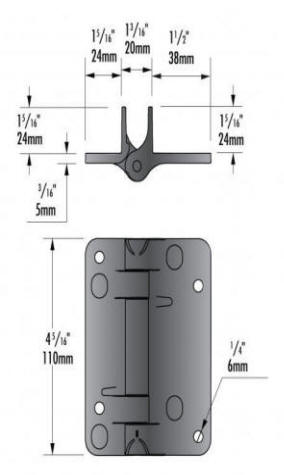Diagram of the Kwik fit Hinge